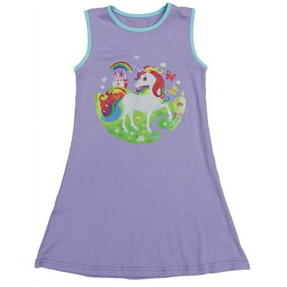 Wenchoice Lavender Unicorn Cotton Dress Girl'S S(0-2Y)