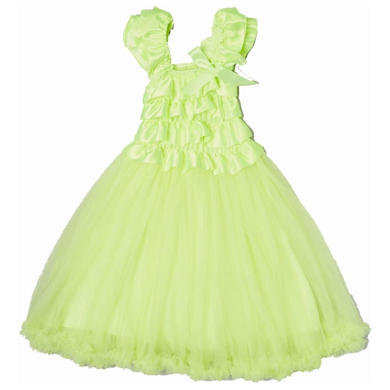 neon green ruffle dress Wenchoice Pettidress Girl's L(5T-6T) Template Diamond Painting 2