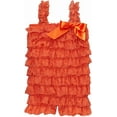 thumbnail image 1 of Wenchoice Orange Ruffle Lace Romper Girl's M(12M-24M), 1 of 1