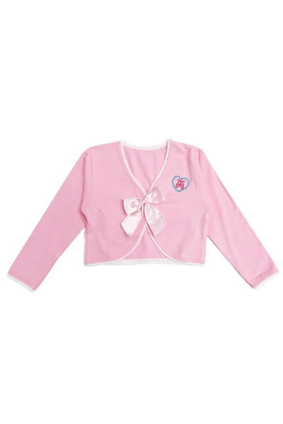 Pink Ballet Shoes Bow-Front Wrap Top - Infant, Toddler & Girls M(3-4Y)