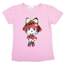 YEAHDOR Kids Girls Boys Dance Tops Shiny Metallic Short