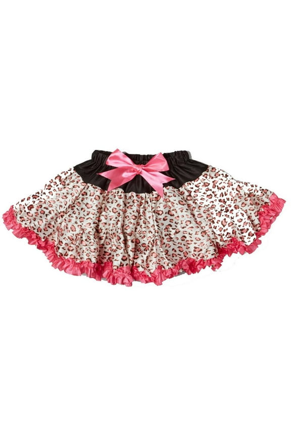 Pink Leopard Satin Tutu Skirt - Toddler M(3T-4T)