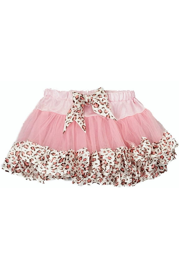 Pink Leopard-Trim Tutu Girl's XL(7T-8T)