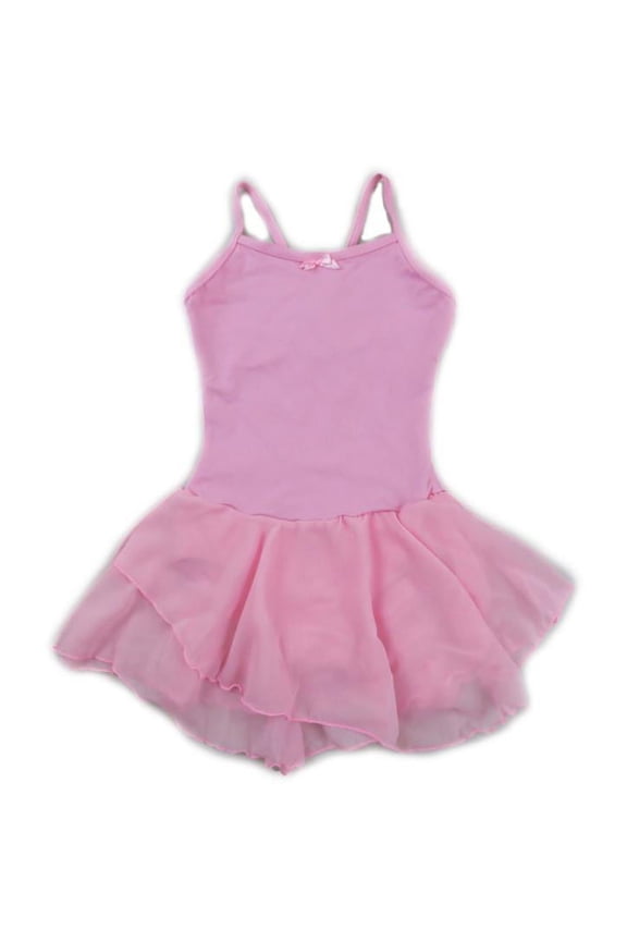 Pink Spaghetti Strap Two-Skirted Leotard Girls M(3-4T)