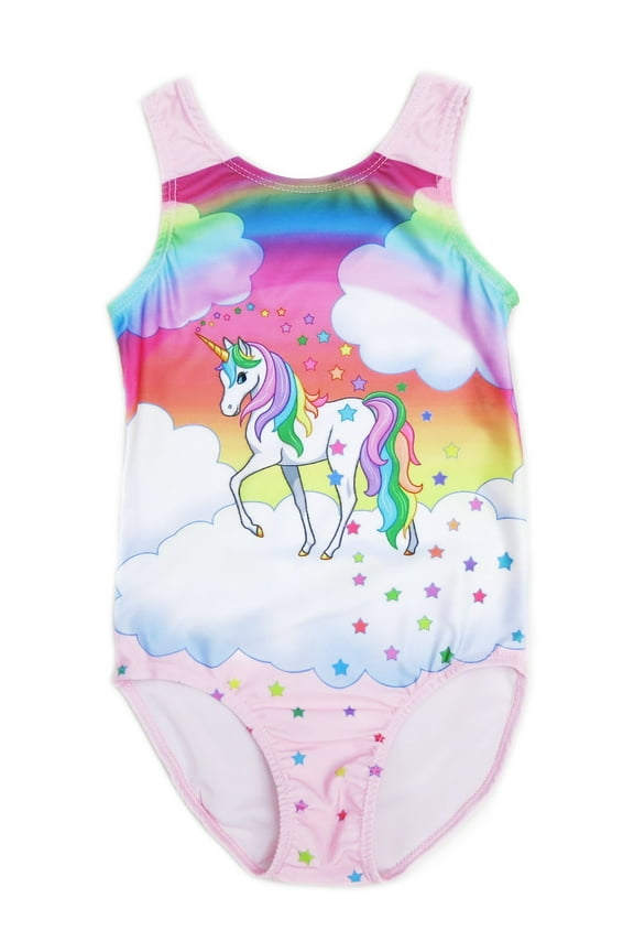 Pink Unicorn Rainbow Star Leotard XXL(9-10Y)