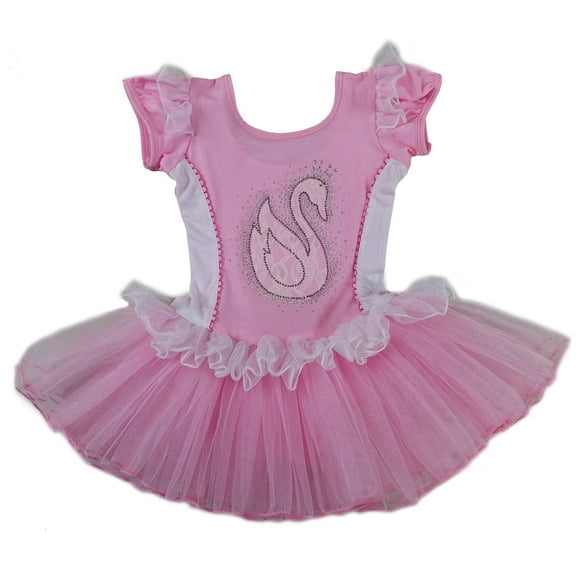 Wenchoice Pink & White Swan Ballet Dress Girls Xl(7Y-8Y)