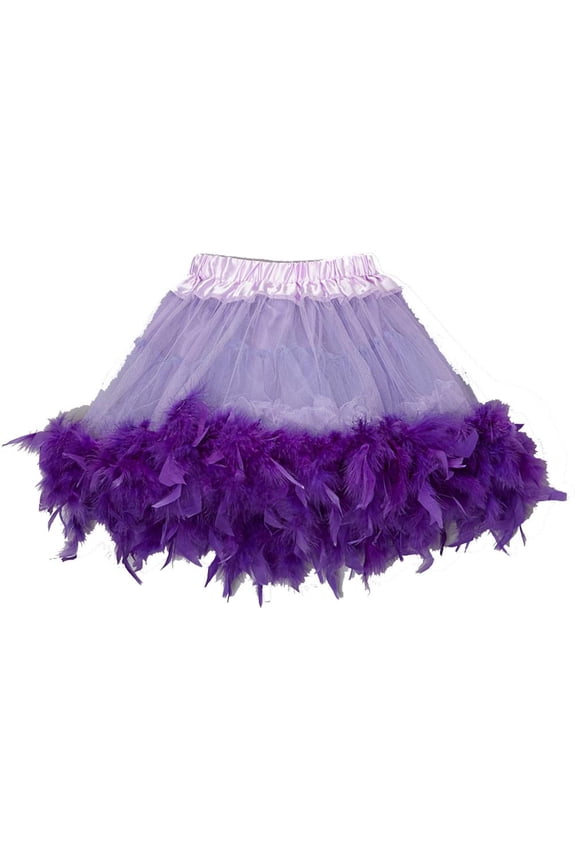 Purple & Lavender Feather Tutu Girl's M(3T-4T)