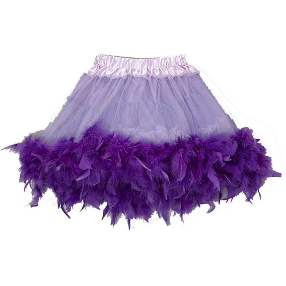 Wenchoice Purple & Lavender Feather Tutu Girl's M(3T-4T)