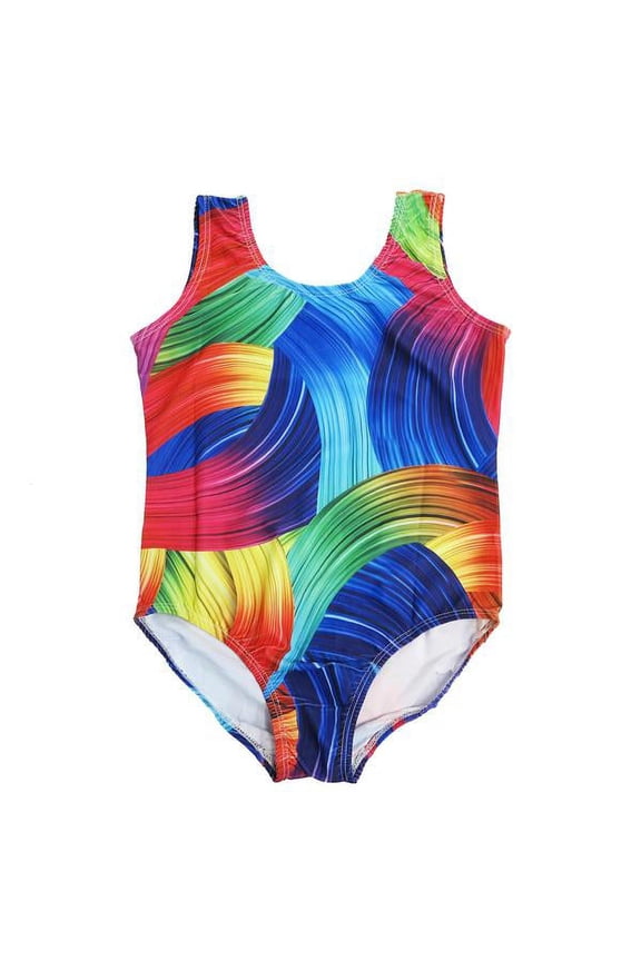 Rainbow Colorful Lycra Leotard Girls S(0-2 Years)