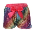 thumbnail image 1 of Wenchoice Rainbow Sequins Bow Shorts Girl'S M(3Y-4Y), 1 of 2