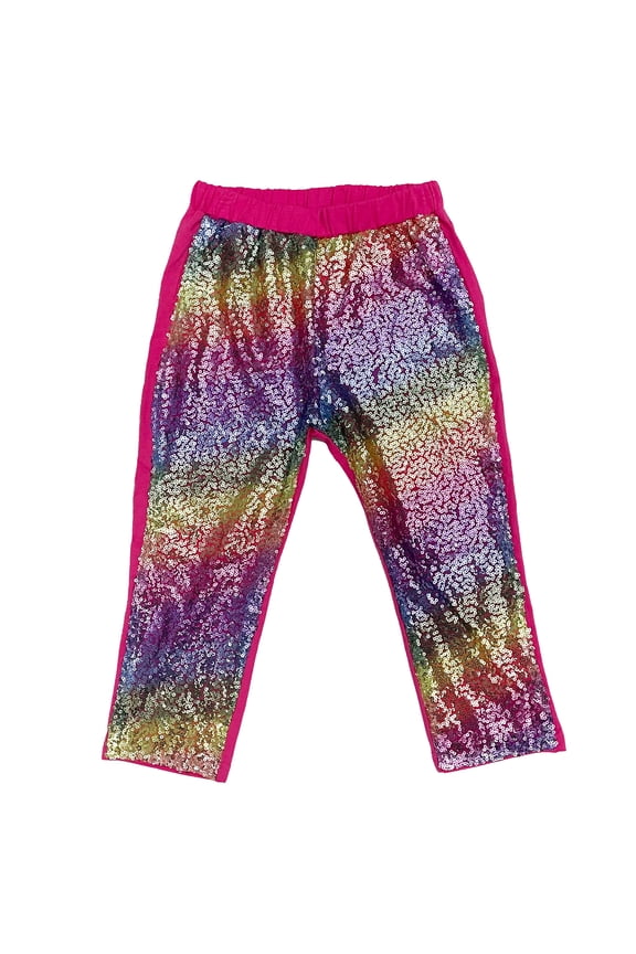 Rainbow Sequins Legging Pants XL(7-8Y)
