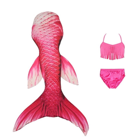 Wenchoice Red Scales Fish Tail 3 Pieces Swimming Suit 1 S(1-2Y)