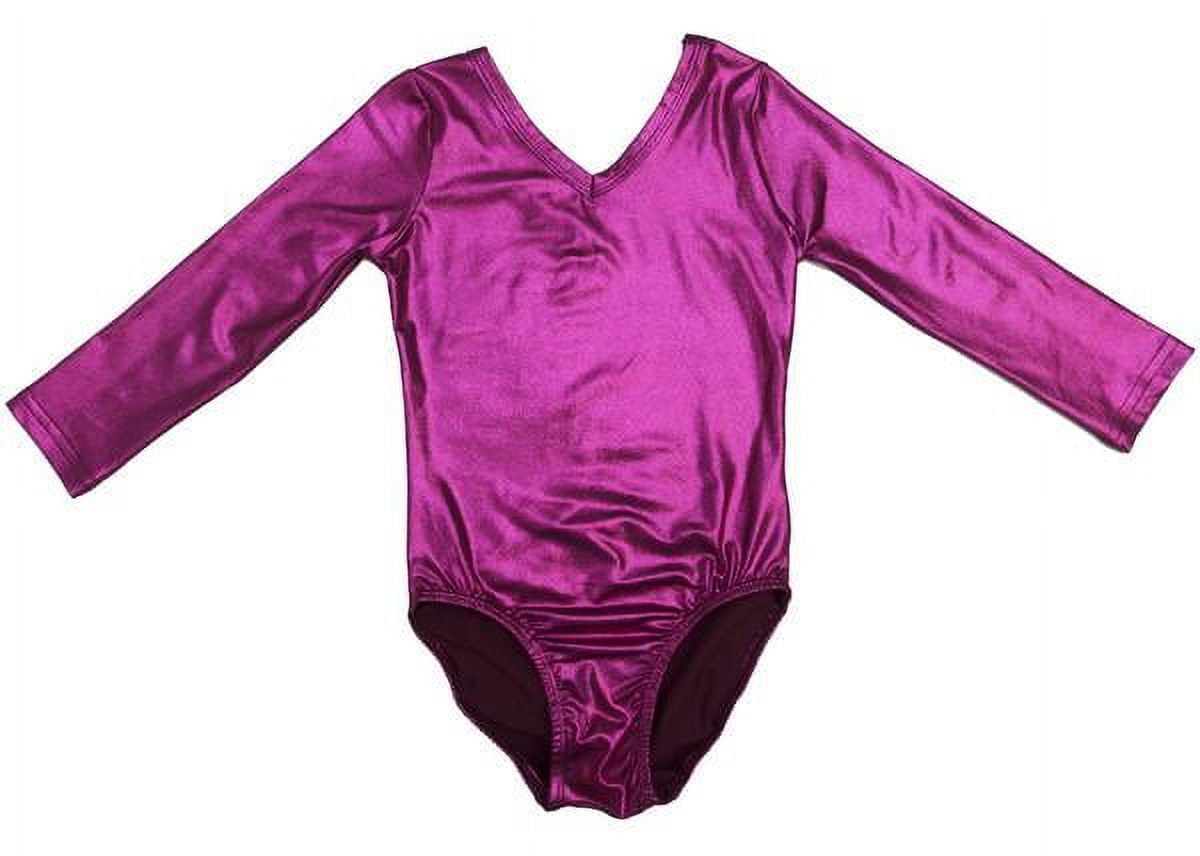 Wenchoice Shiny Hot Pink Long Sleeve Leotard Girl'S Xl(7Y-8Y) - Walmart.com