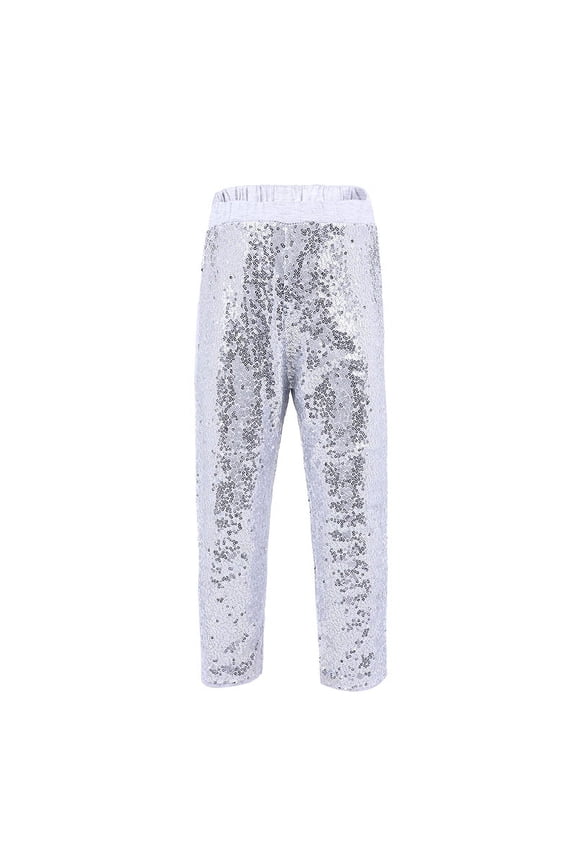 Silver Sequins Legging Pants XL(7-8Y)