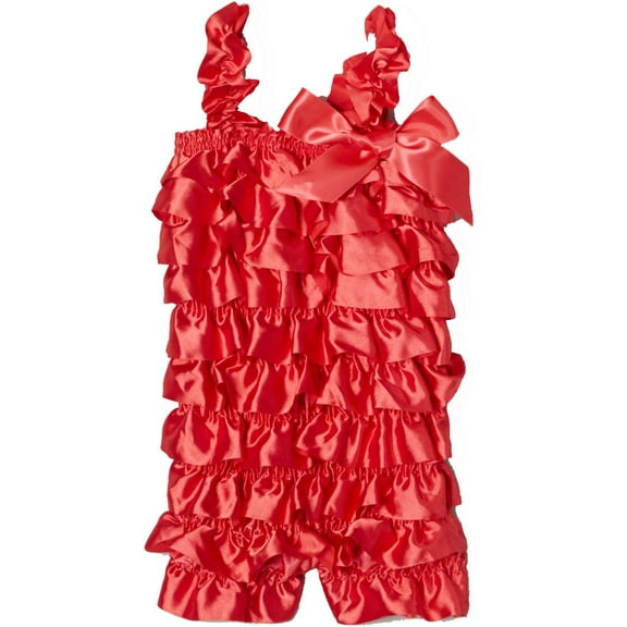 Wenchoice Strawberry Satin Ruffle Romper Girl's L(24M-36M)