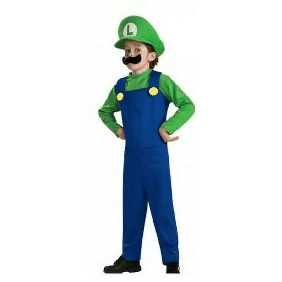 Wenchoice Super Mario Luigi Costume S(3-5Y)