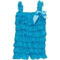thumbnail image 1 of Wenchoice Turquoise Ruffle Lace Romper Girl's M(12M-24M), 1 of 1