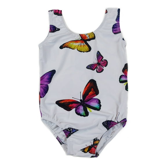 Wenchoice White Butterfly Leotard Girls L(5Y-6Y)
