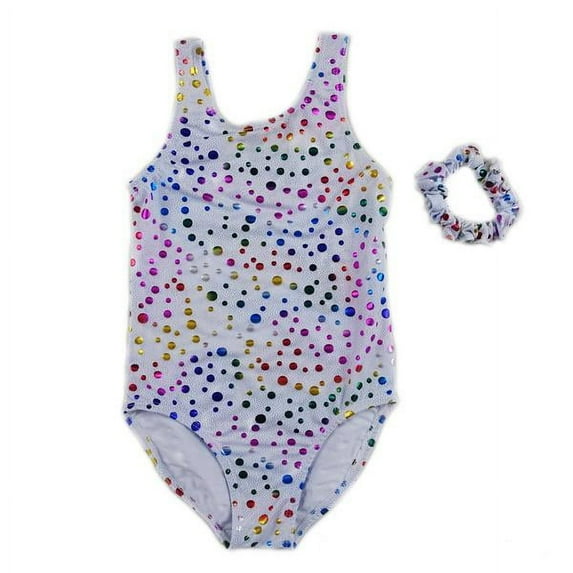 Wenchoice White Rainbow Dot Tank Leotard - Toddler, Girls & Women Girls Cs(2-4 Years)