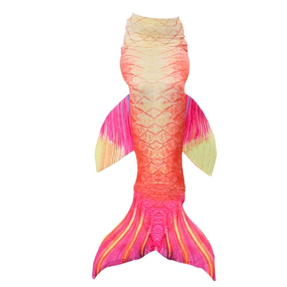 Wenchoice Yellow Orange Scales Fish Tail 3 Pieces Swimming Suit S(1-2Y)