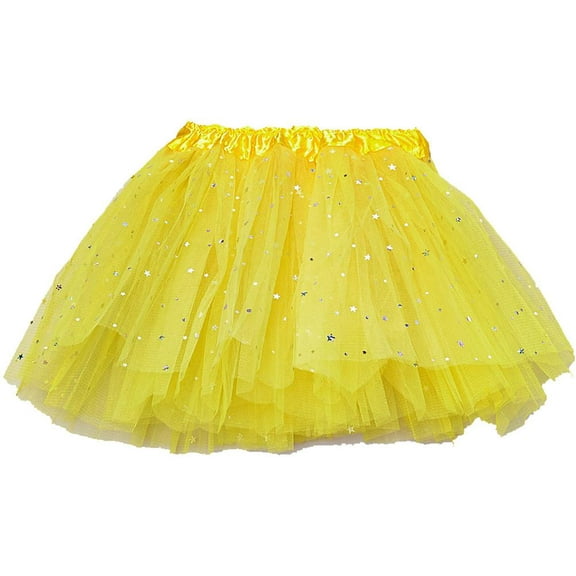 Wenchoice Yellow Sparkle Star & Dot Tutu - Girls One-Size