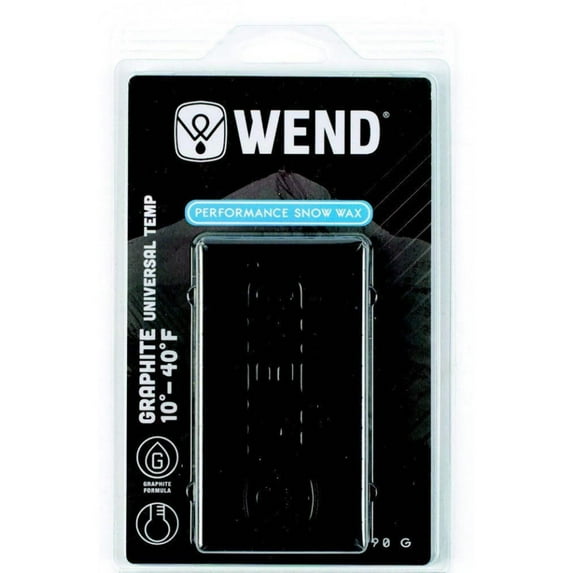 Wend NF Clamshell Wax - Non Flourinated Ski Wax - Graphite, Universal - 90g