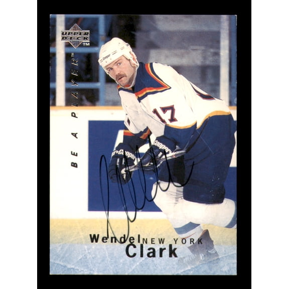 Wendell Clark Autographed 1996-97 Upper Deck Be A Player Card #S55 New York Islanders SKU #248084