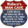 thumbnail image 1 of Wendell's Man Cave Rules Sign Shield Metal Gift 211110023452, 1 of 1