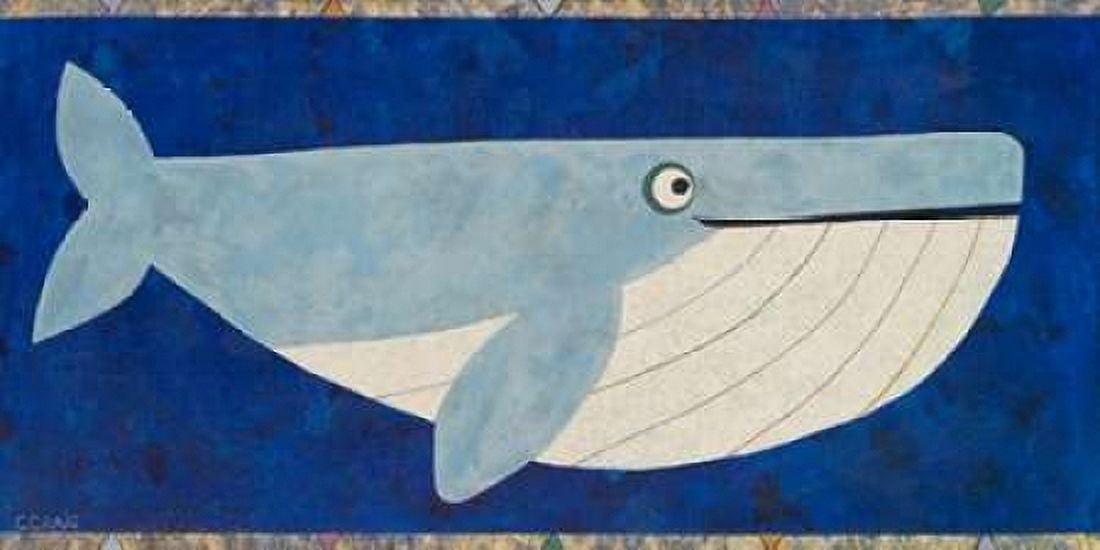 Wendell the Whale Canvas Art - Casey Craig (24 x 48)