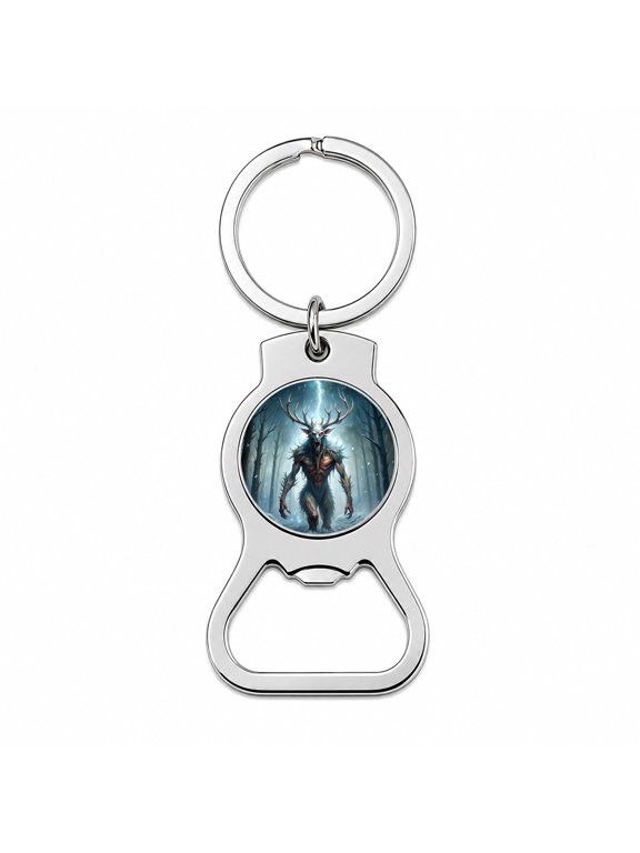 Wendigo Algonquian Folklore Monster Creature Portable Bottle Opener Metal Keychain