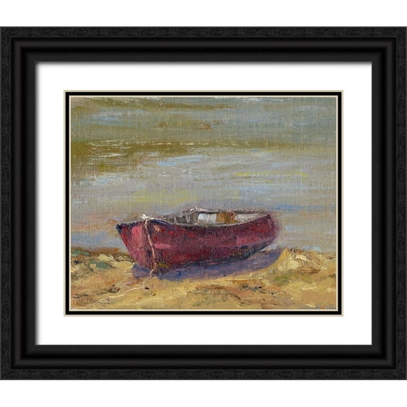 Wendling, Marilyn 18x15 Black Ornate Wood Framed with Double Matting Museum Art Print Titled - Beached Red