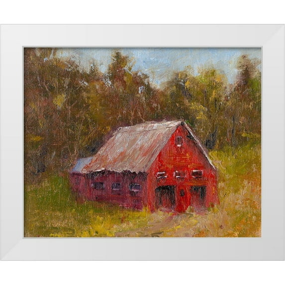 Wendling, Marilyn 18x15 White Modern Wood Framed Museum Art Print Titled - Back Road Barn II
