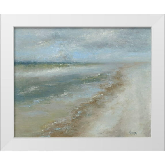 Wendling, Marilyn 32x26 White Modern Wood Framed Museum Art Print Titled - Ocean Walk II