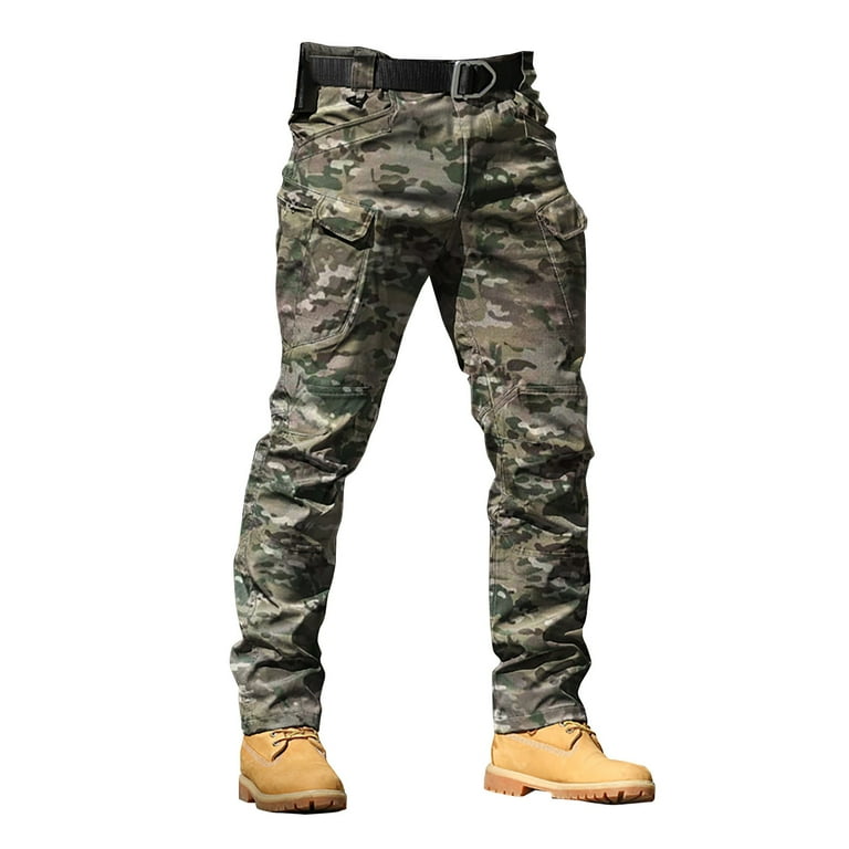 【oan】Kane Camouflage Panel Cargo Pants Kayne West Camouflage Cotton Cargo Pants Season 5 KW164 Man