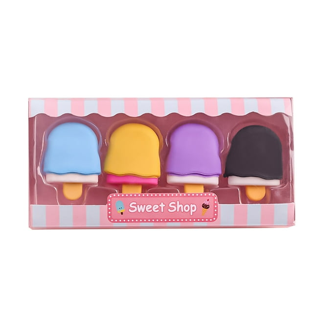 Wendoximz FoodThemed Pencil Erasers for Kids, Fun and Colorful Erasers