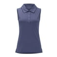 thumbnail image 1 of Wendoximz Summer Shirts for Women Womens Tee Shirts Women's Polo Shirts Sleeveless Golf Shirt Tank Tops Lightweight Quick Dry Athletic Tennis Sports Tops Tee Dark Blue, 1 of 6