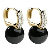 Wendunide 2024, 2023 Clearance, Hoop Earrings, Bead Dangle Earrings for Women Girls Plated Drop Earrings D