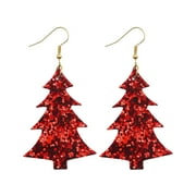 Wendunide 2024, 2023 Clearance, Hoop Earrings, Women Christmas Hook Drop Dangle Earring Charm Eardrop Jewelry New Year Gift Red