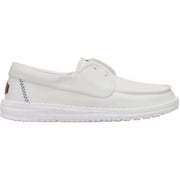HEYDUDE Wendy Cru Stretch Canvas Slip-On Moccasins Snow White, 12