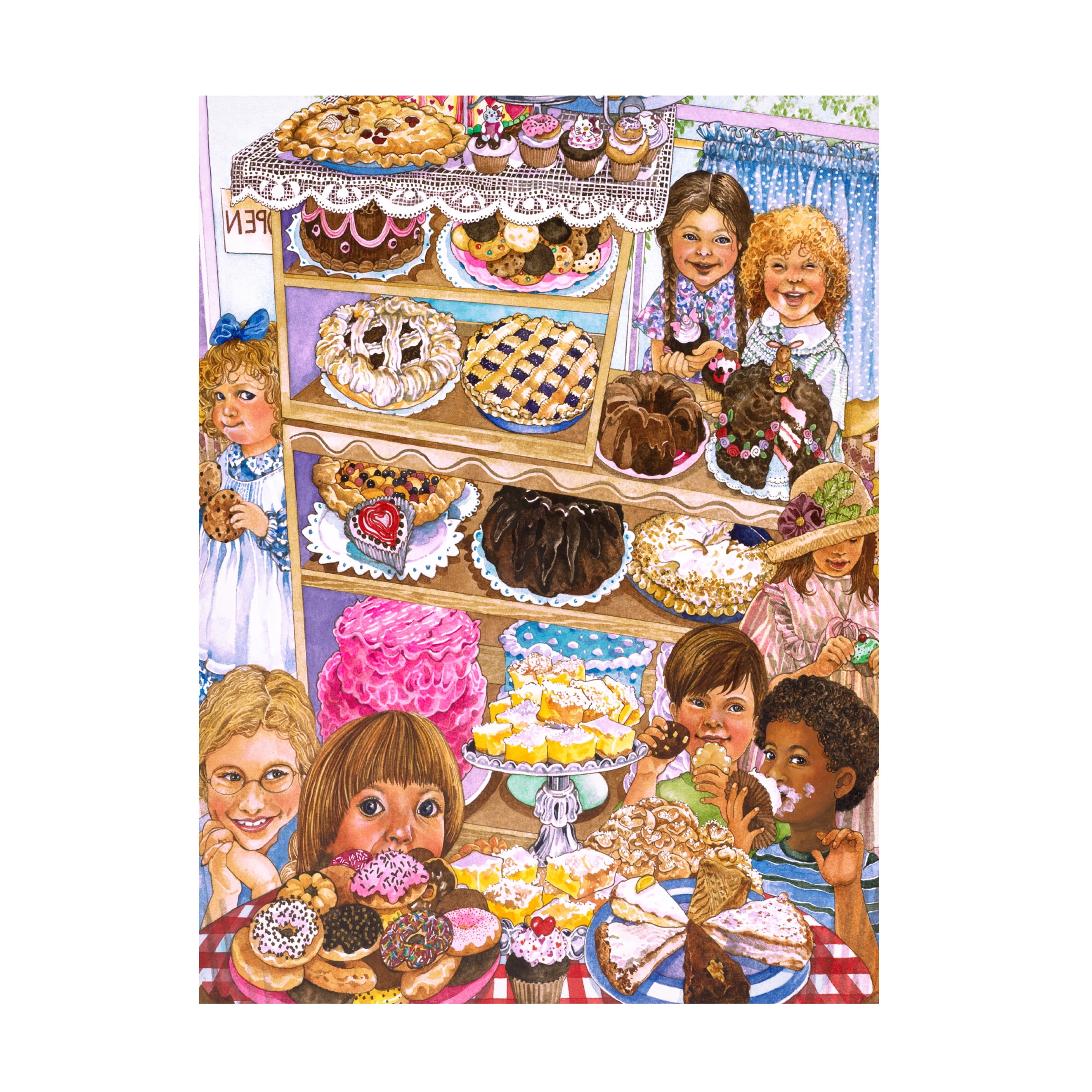 Wendy Edelson Tan and White Bakery Canvas Art