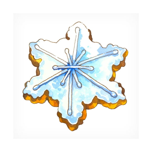 Wendy Edelson 'Snowflake Cookie' Canvas Art