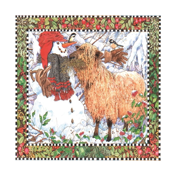Wendy Edelson 'Winter Sheep' Canvas Art