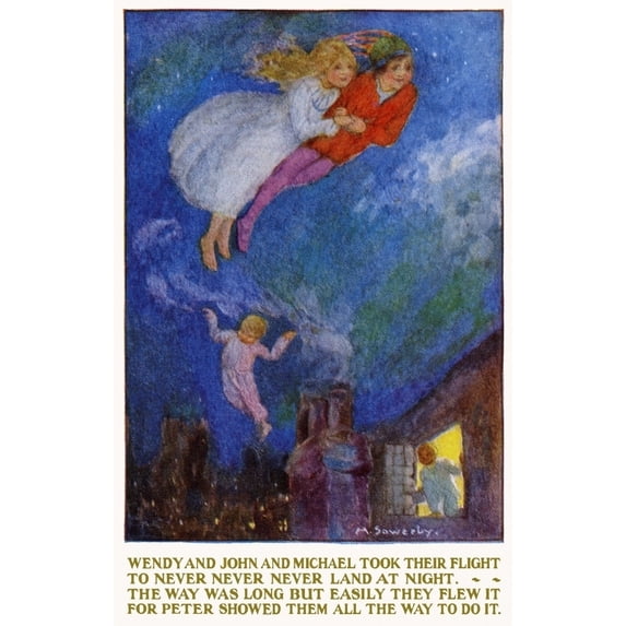 Wendy & John Poster Print By Mary Evans Picture Librarypeter & Dawn Cope Collection (24 X 36)