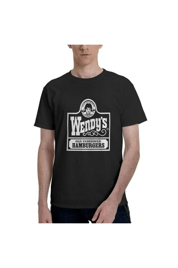 Wendy'S Logo Men'S Basic Short Sleeve T-Shirt Fad Black Small