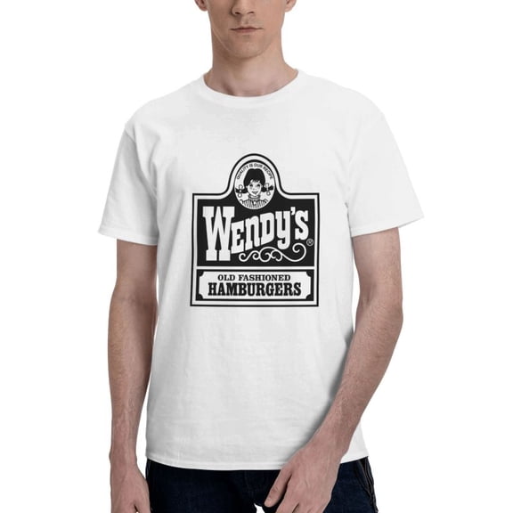 Wendy'S Logo Men'S Basic Short Sleeve T-Shirt Fad White Large