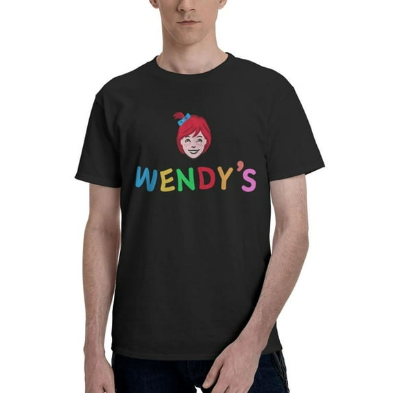 Wendy'S Logo Men'S Basic Short Sleeve T-Shirt Fashion Black Small