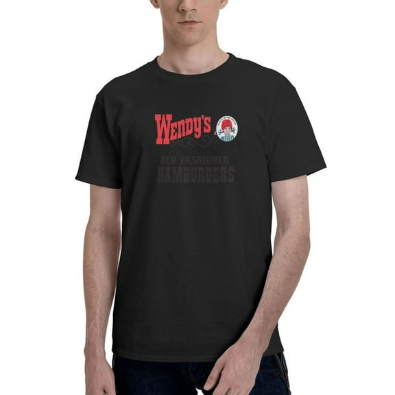 Wendy'S Logo Men'S Basic Short Sleeve T-Shirt Fashion Black X-Large