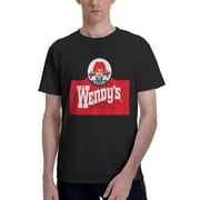WendyS Logo MenS Basic Short Sleeve T-Shirt Fashion Black Xx-Large