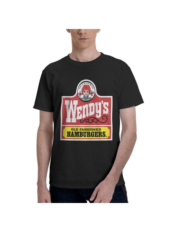 Wendy'S Logo Men'S Basic Short Sleeve T-Shirt Fashionable Black Large