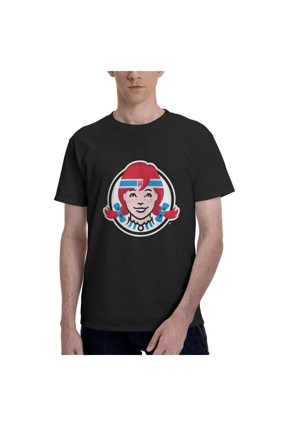 Wendy'S Logo Men'S Basic Short Sleeve T-Shirt Fashionable Black Small